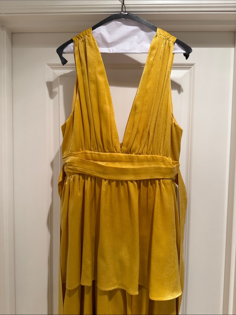 Lulu's Mustard Yellow Tiered Maxi Dress - Picture 2 of 5